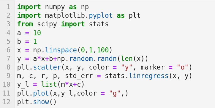 圖 8：使用 SciPy 進行線性回歸