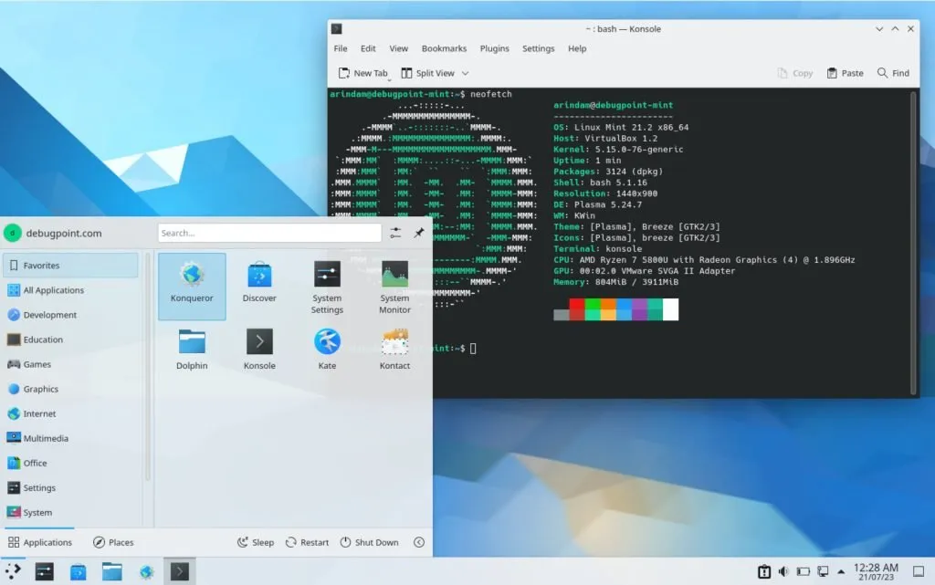 Linux Mint with KDE Plasma